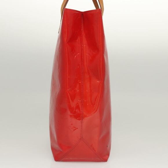 LOUIS VUITTON Monogram Vernis Reade MM Hand Bag Red Rouge M91086 - Picture 4 of 12